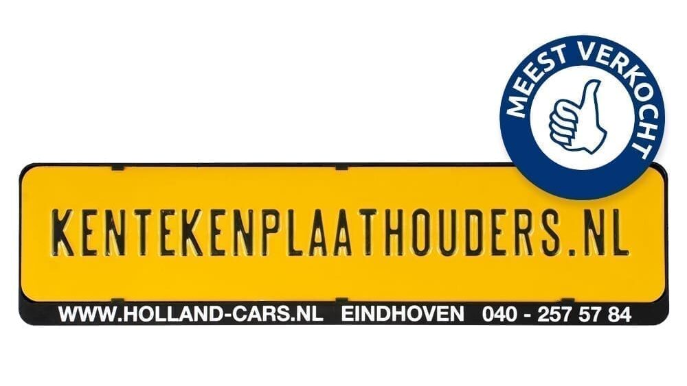 Kentekenplaathouder met Tekstrand Serie 1 - Kentekenplaathouders.nl